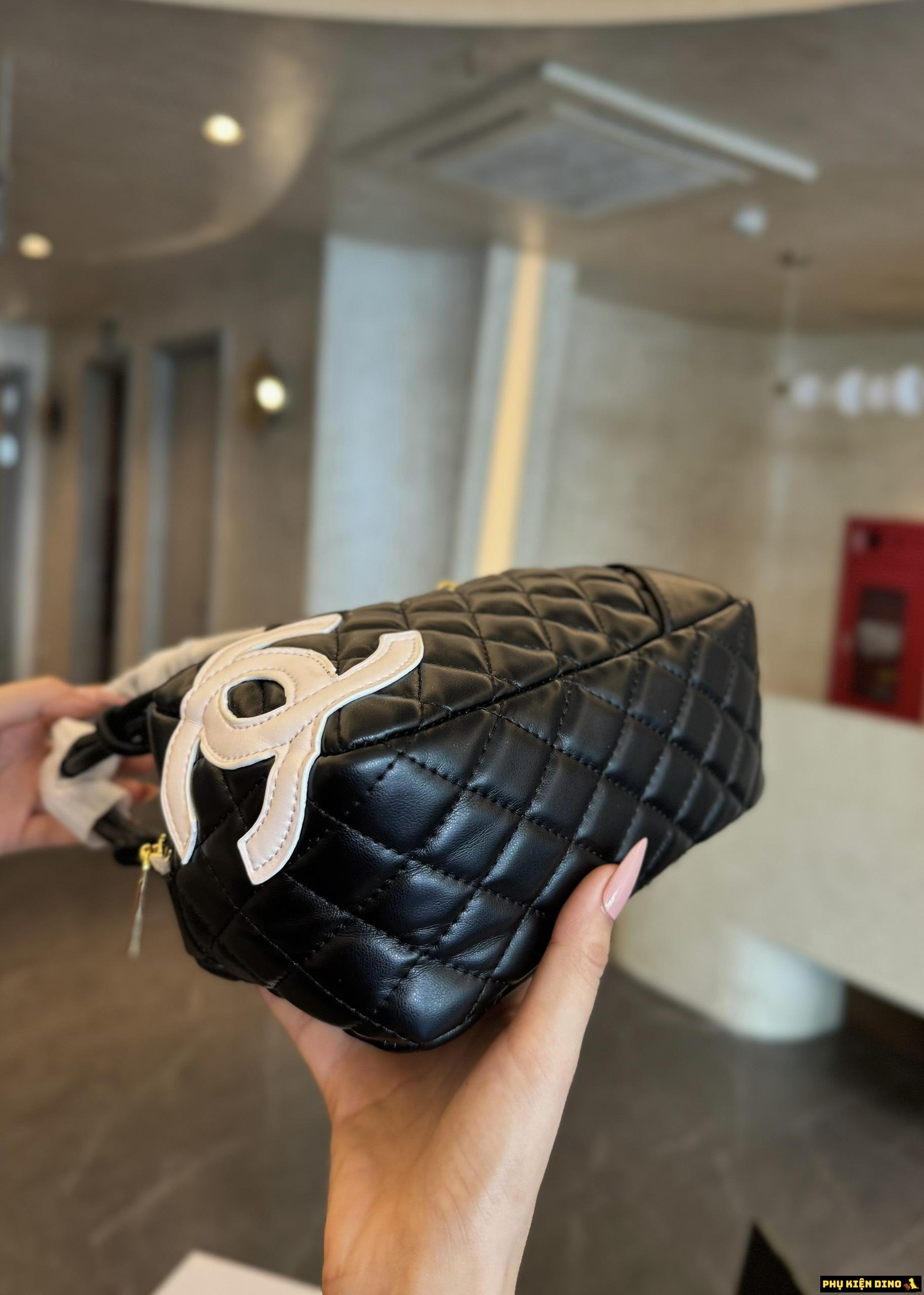 Túi Xách Nữ Chanel Ligne Cambon Đen Logo Trắng Túi Xách Nữ Chanel Ligne Cambon Đen Logo Trắng